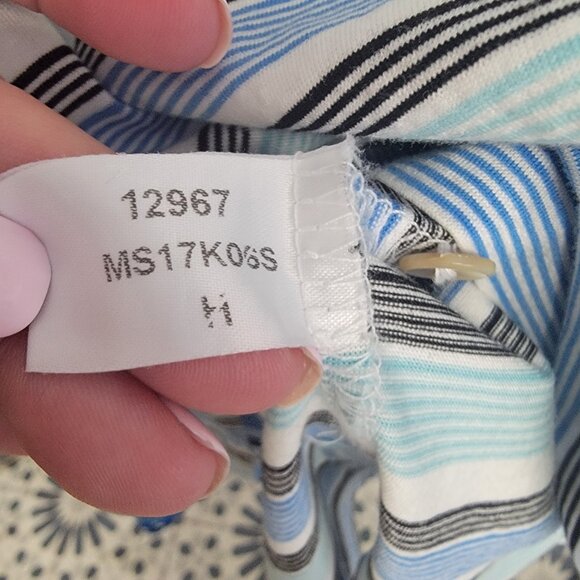 Peter Millar Mens Sailing Blue Stripe Cotton Lisle Short Sleeve Golf Polo M - Picture 13 of 13